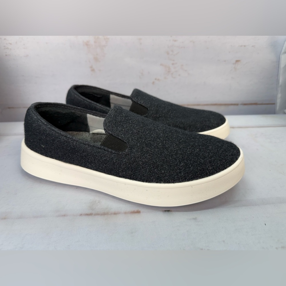 Allbirds Wool Cruiser Slip-On Mens 10.5 Natural Black/Blizzard Sneakers Shoes